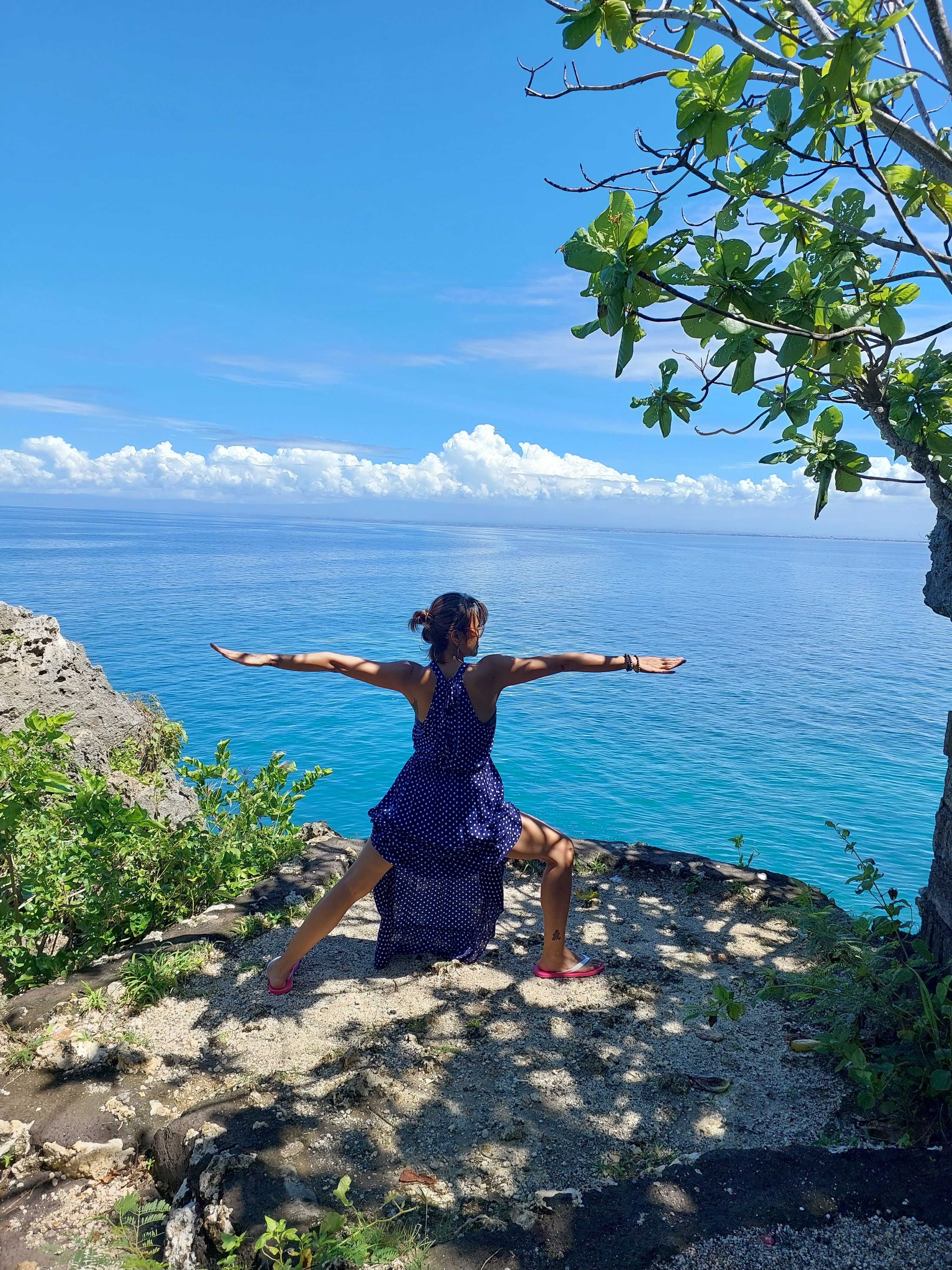 Warrior Pose yoga in Jakarta
